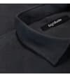 Thumbnail Close-up of the charcoal shirt collar and inner neck label.